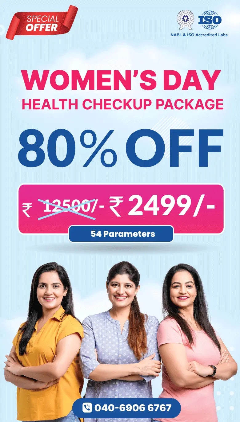Women’s day special health checkup package at 80% off